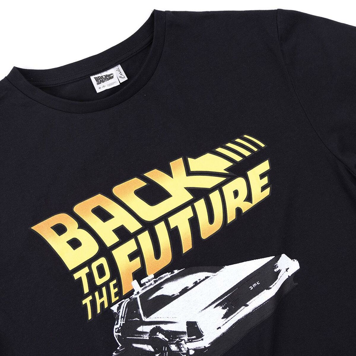 Tricou cu Mânecă Scurtă Bărbați Back to the Future Negru - Mărime L