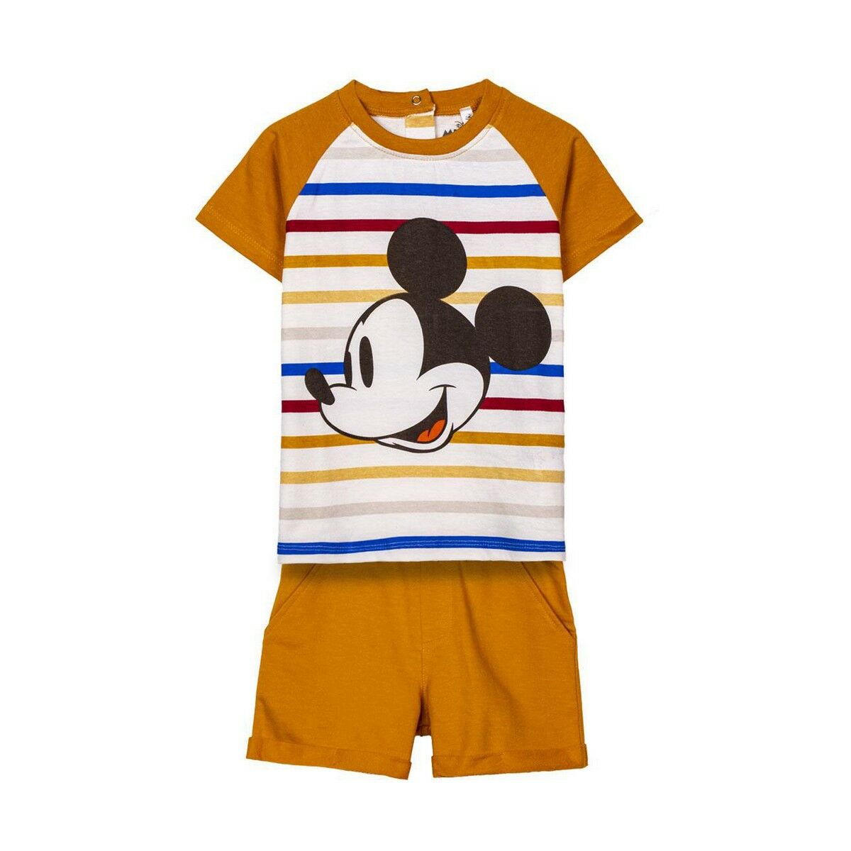 Set de lenjerie/haine Mickey Mouse Infantil Muştar - Mărime 36 Luni