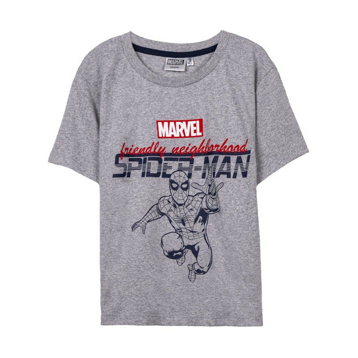 Tricou cu Mânecă Scurtă Spiderman Infantil Gri - Mărime 12 Ani