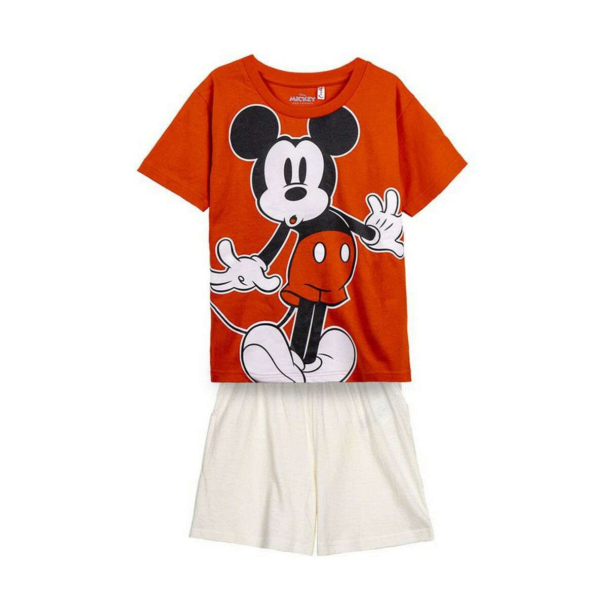 Pijama Infantil Mickey Mouse Roșu - Mărime 7 Ani