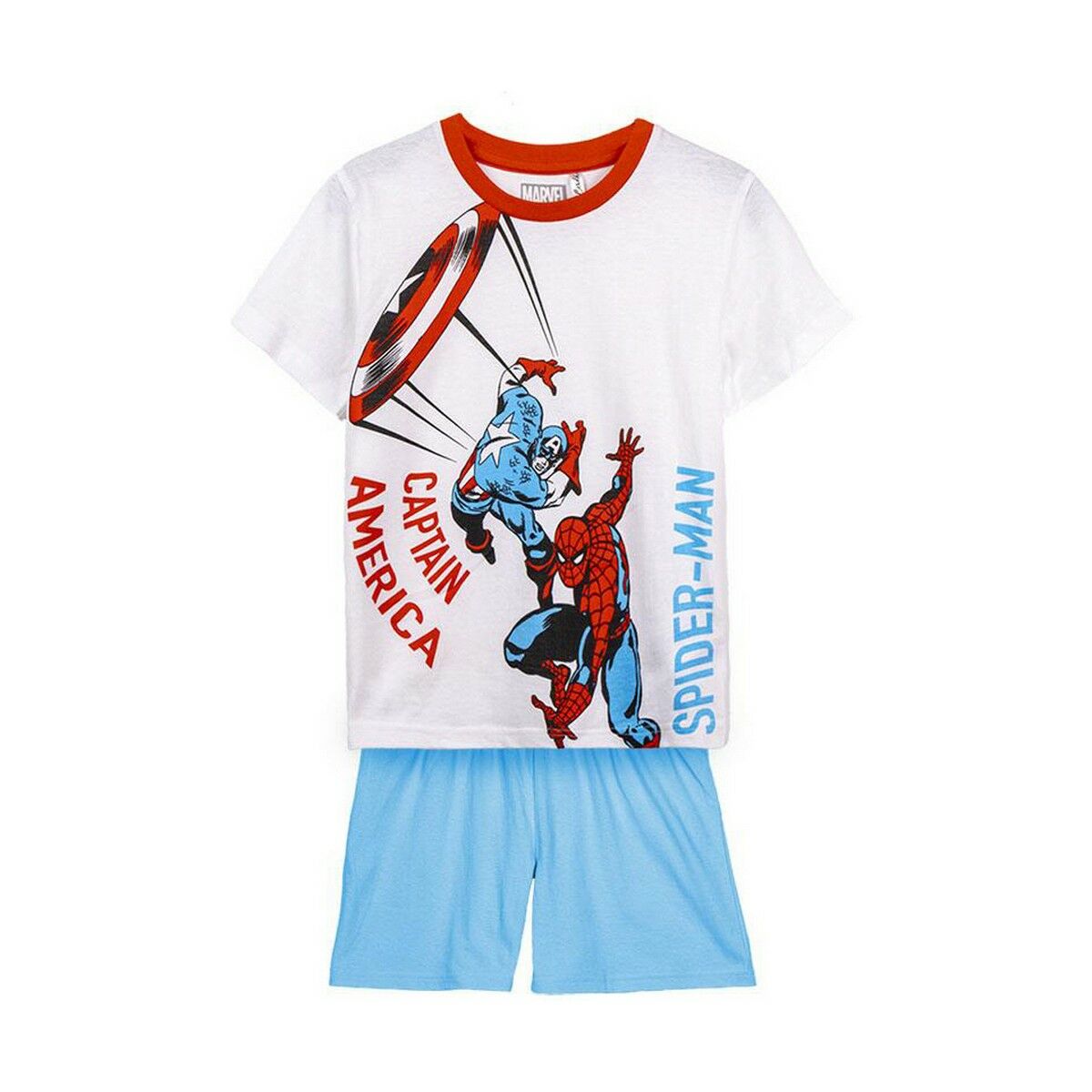 Pijama Infantil The Avengers Albastru Alb - Mărime 4 Ani