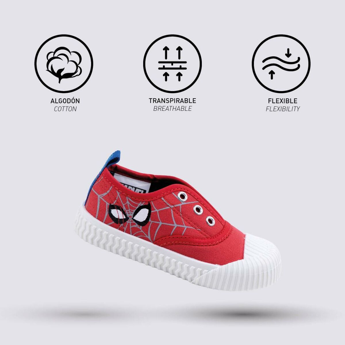 Adidași Casual Copii Spiderman Roșu - Mărime la picior 22