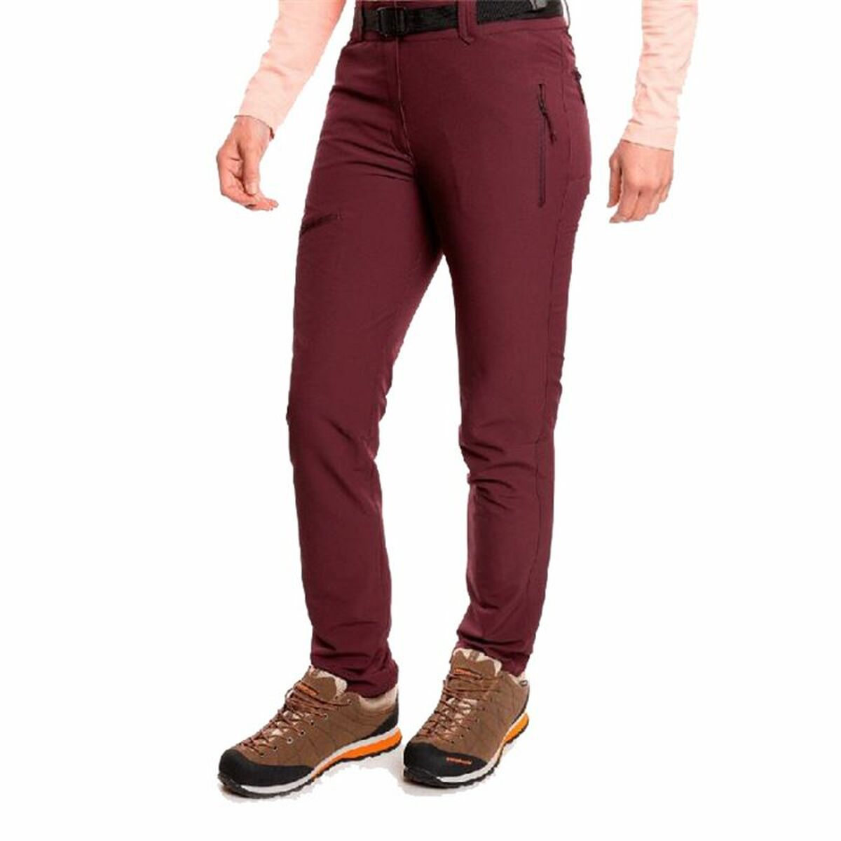 Pantaloni lungi de sport Trangoworld Dorset Femeie Roșu Închis - Mărime XL