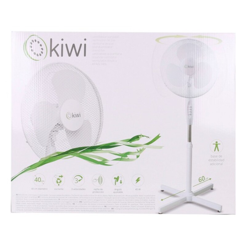 Ventilator cu Picior Kiwi Alb 45 W (Ø 40 cm)