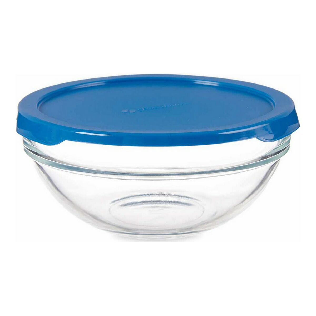 Cutie rotundă pentru prânz cu capac Chefs Albastru Plastic Sticlă (595 ml) (14 x 6,3 x 14 cm)