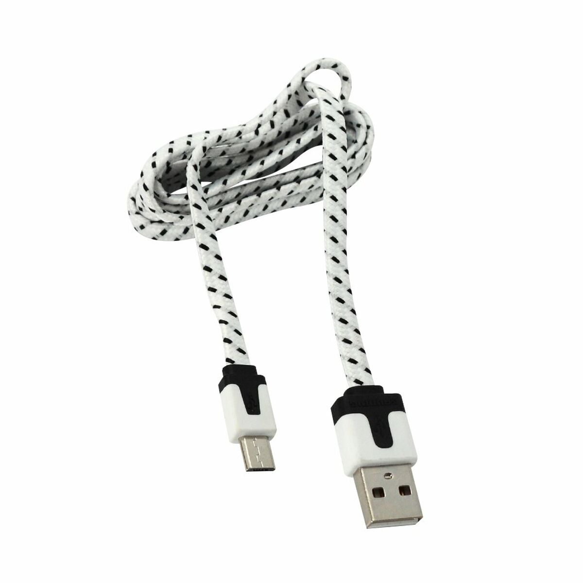 Cablu Micro USB Grundig Alb/Negru 1 m