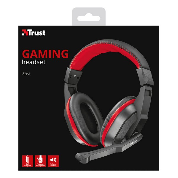 Căști cu Microfon Gaming Trust Over-Ear Negru/Roșu (Refurbished A)
