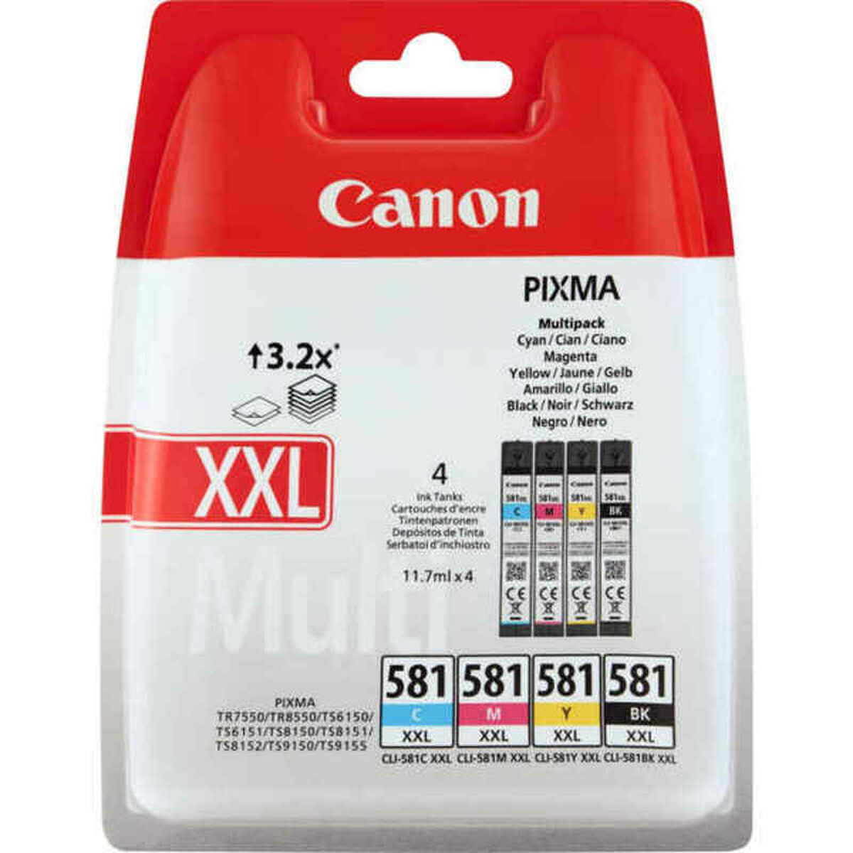 Cartuș cu Cerneală Originală Canon CLI-581XXL Multicolor