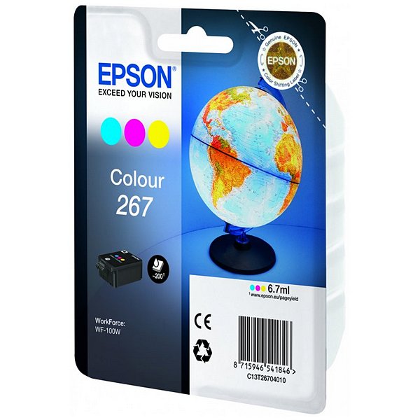 Cartuș cu Cerneală Originală Epson C13T26 WF-100W - Culoare Tricolor