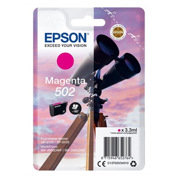 Cartuș cu Cerneală Originală Epson C13T02V - Culoare Magenta Capacitate 3,3 ml