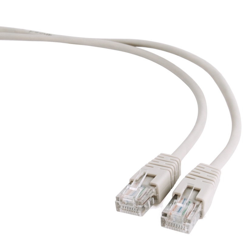 Cablu de Rețea Rigid UTP Categoria 5e GEMBIRD PP12 0,5 m - Culoare Gri