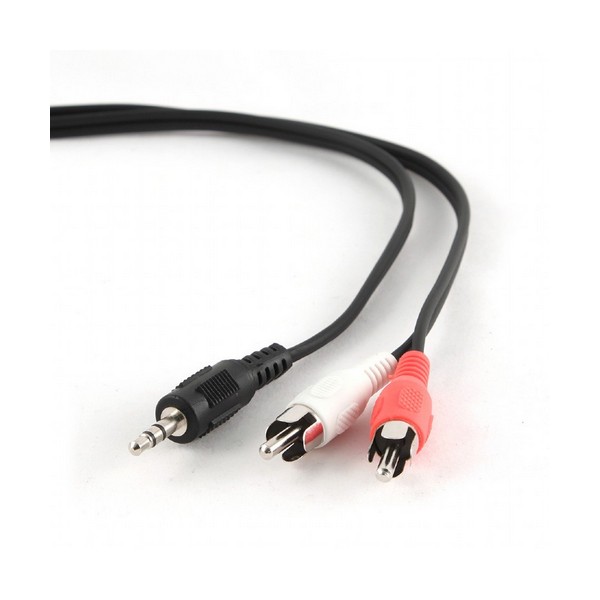 Cablu Audio Jack (3,5 mm) la 2 RCA GEMBIRD CCA-458-2.5M 2,5 m Negru