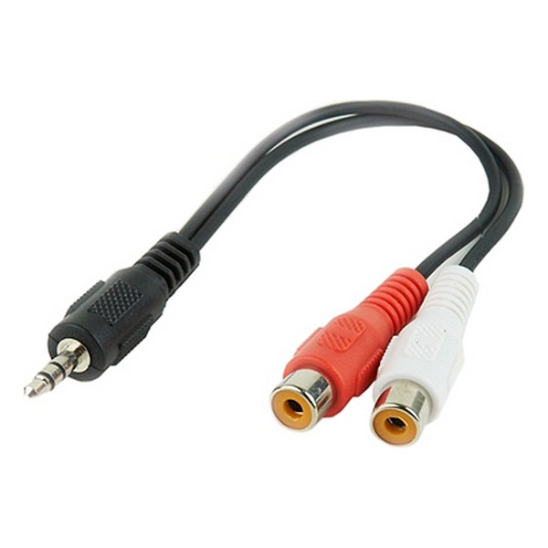 Cablu Audio Jack (3,5 mm) la 2 RCA GEMBIRD CCA-406 20 cm Negru