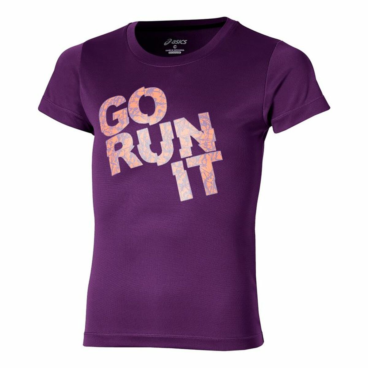 Tricou cu Mânecă Scurtă pentru Copii Asics  Graphic Go Run It  Purpuriu - Mărime 13 Ani