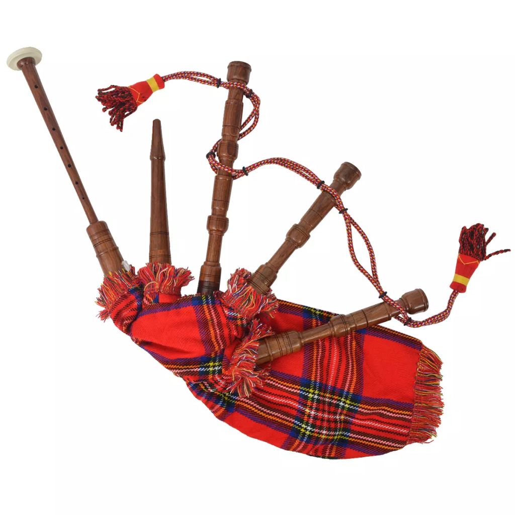 Cimpoi scoțian pentru copii Great Highland tartan, roșu