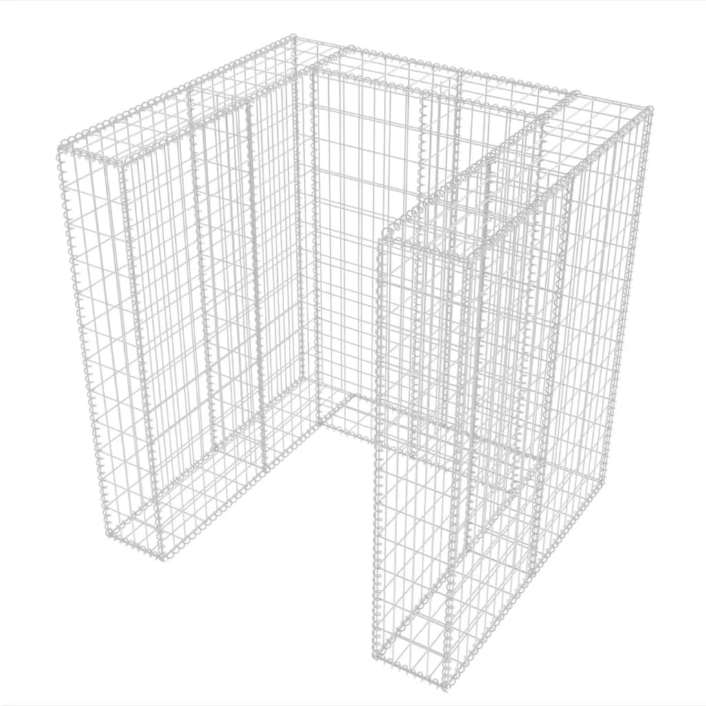 Gabion single înconjurător pubelă, oțel, 110 x 100 x 120 cm