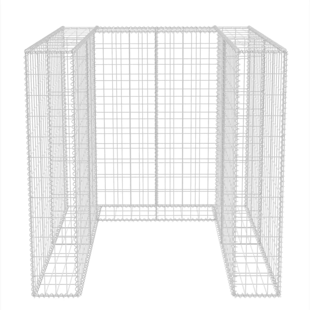 Gabion single înconjurător pubelă, oțel, 110 x 100 x 120 cm