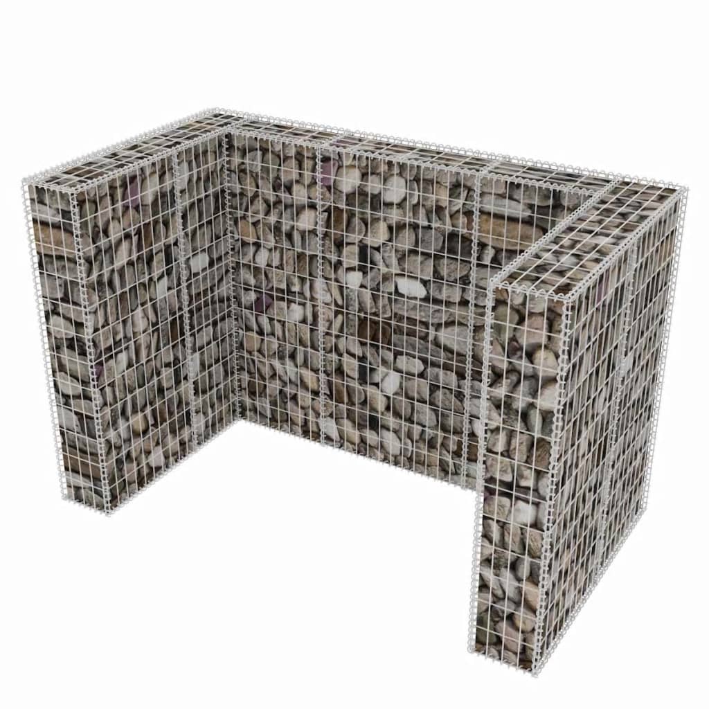 Gabion dublu înconjurător pubelă, oțel, 180 x 100 x 120 cm