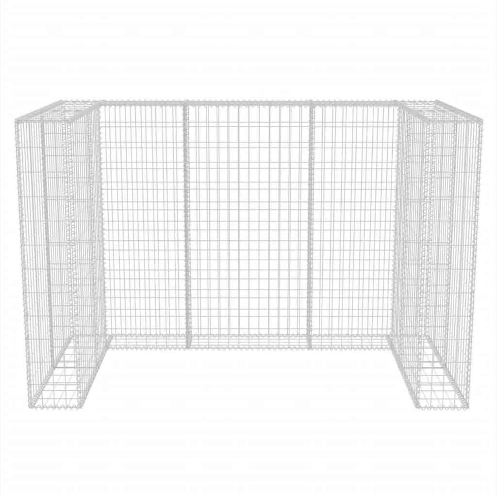 Gabion dublu înconjurător pubelă, oțel, 180 x 100 x 120 cm