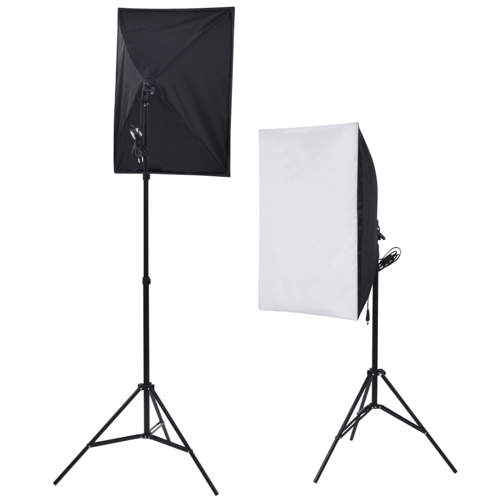 Kit studio foto: 5 fundaluri colorate și 2 softbox-uri