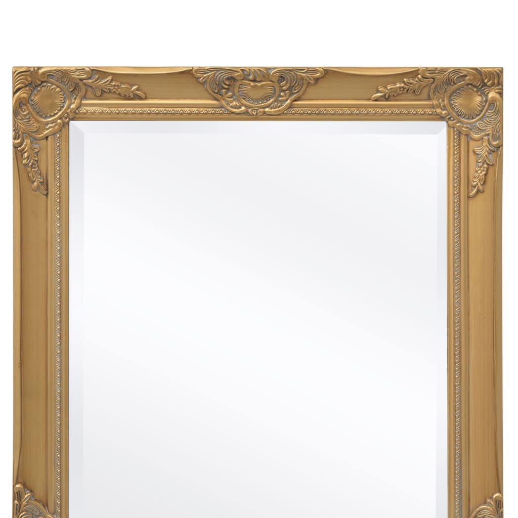 Oglindă de perete în stil baroc, 100 x 50 cm, auriu