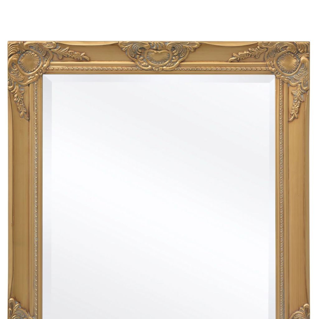 Oglindă verticală în stil baroc, 120 x 60 cm, auriu