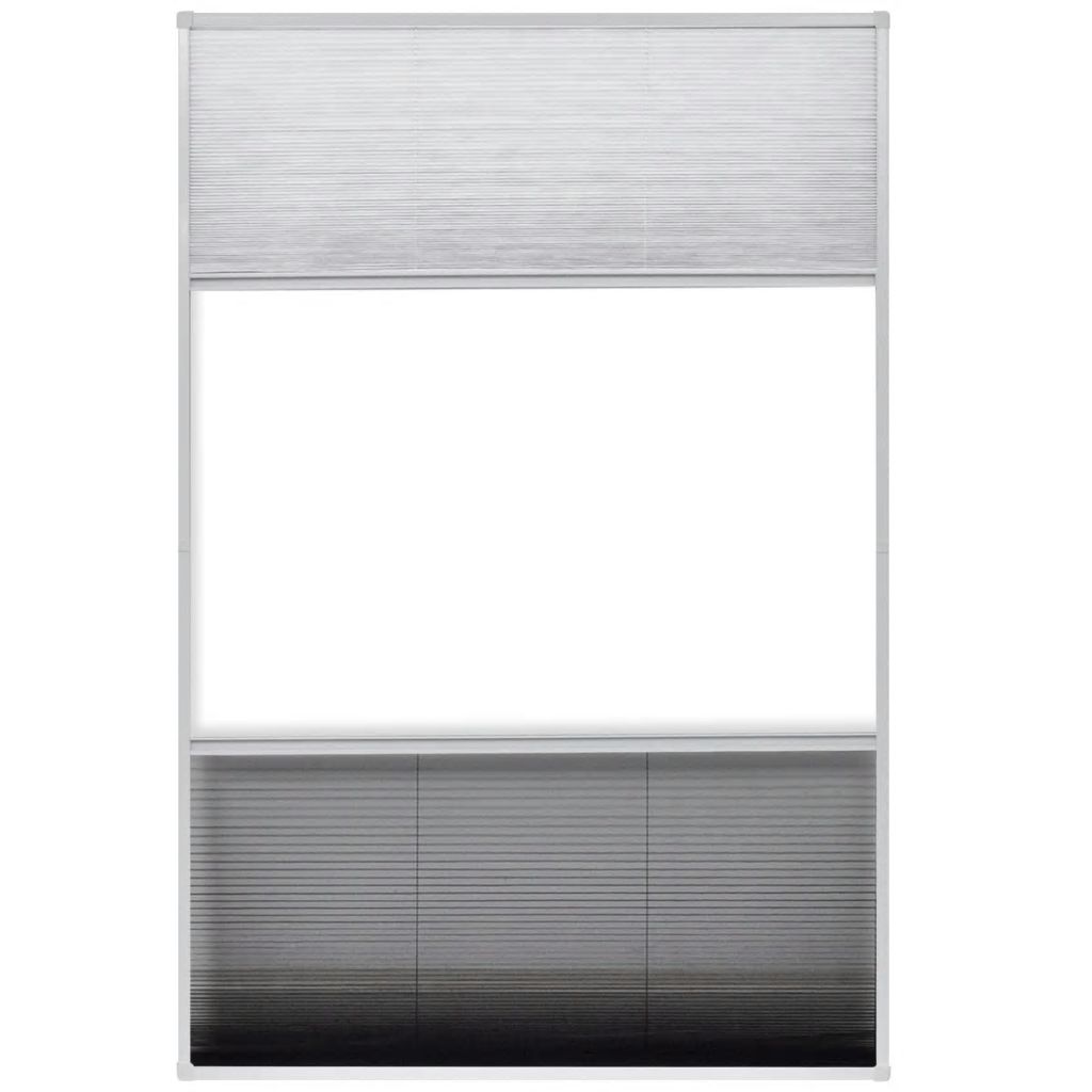 Ecran insecte pentru ferestre, cu umbrar, aluminiu, 80x120 cm