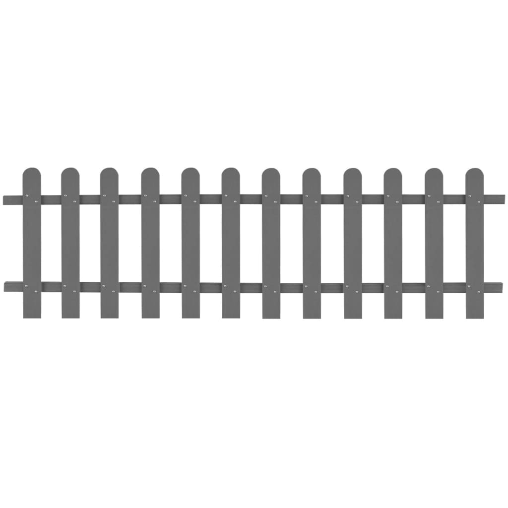 Gard din șipci, gri, 200 x 60 cm, WPC