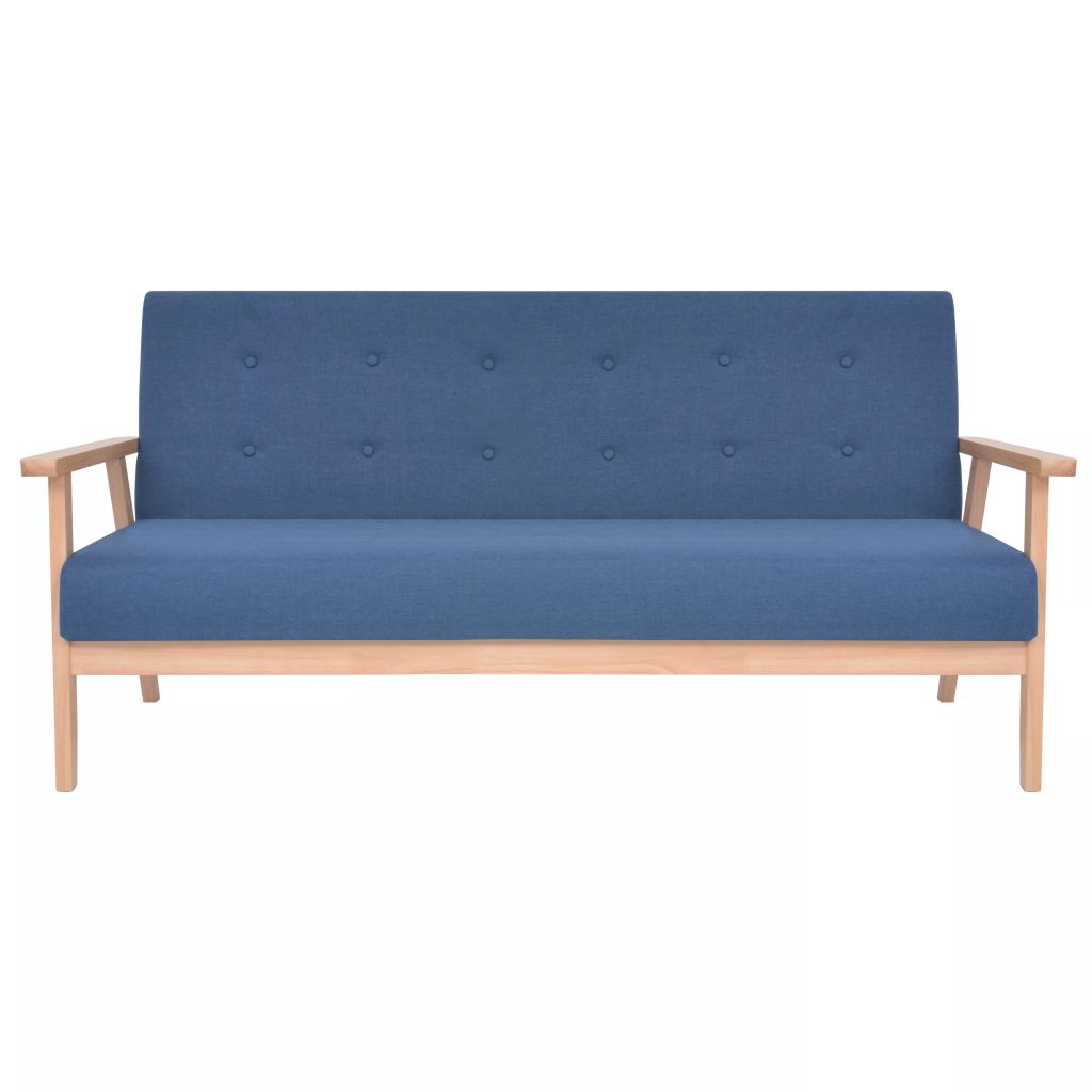 Canapea de 3 persoane, textil, albastru