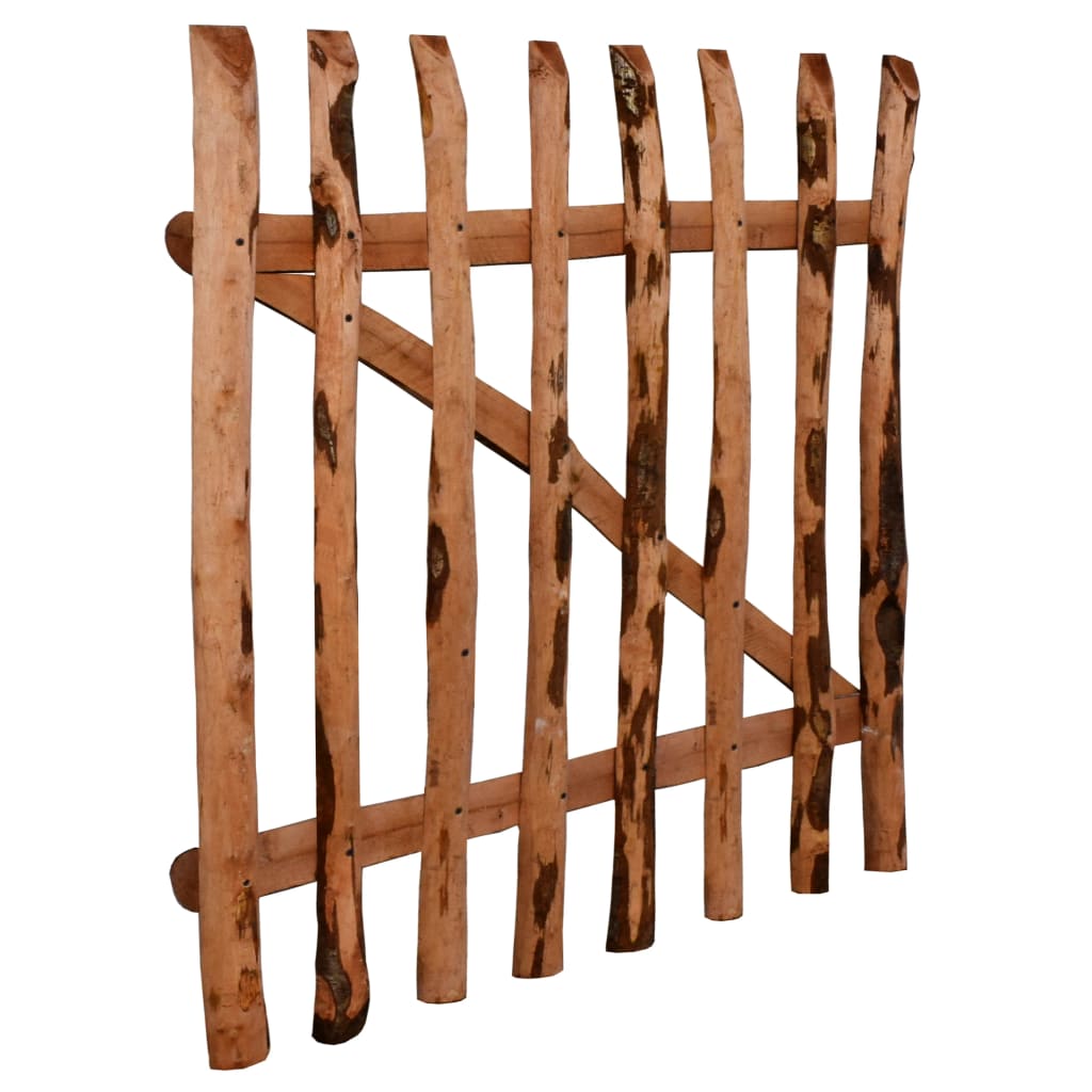 Poartă de gard simplă, din lemn de alun, 100x90 cm