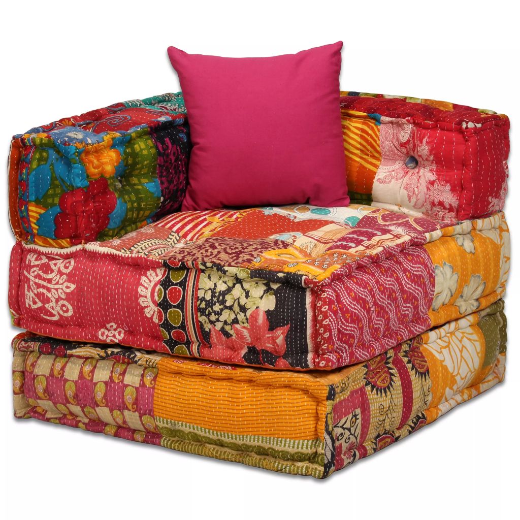 Canapea modulară cu 2 locuri Textil, Model Petice