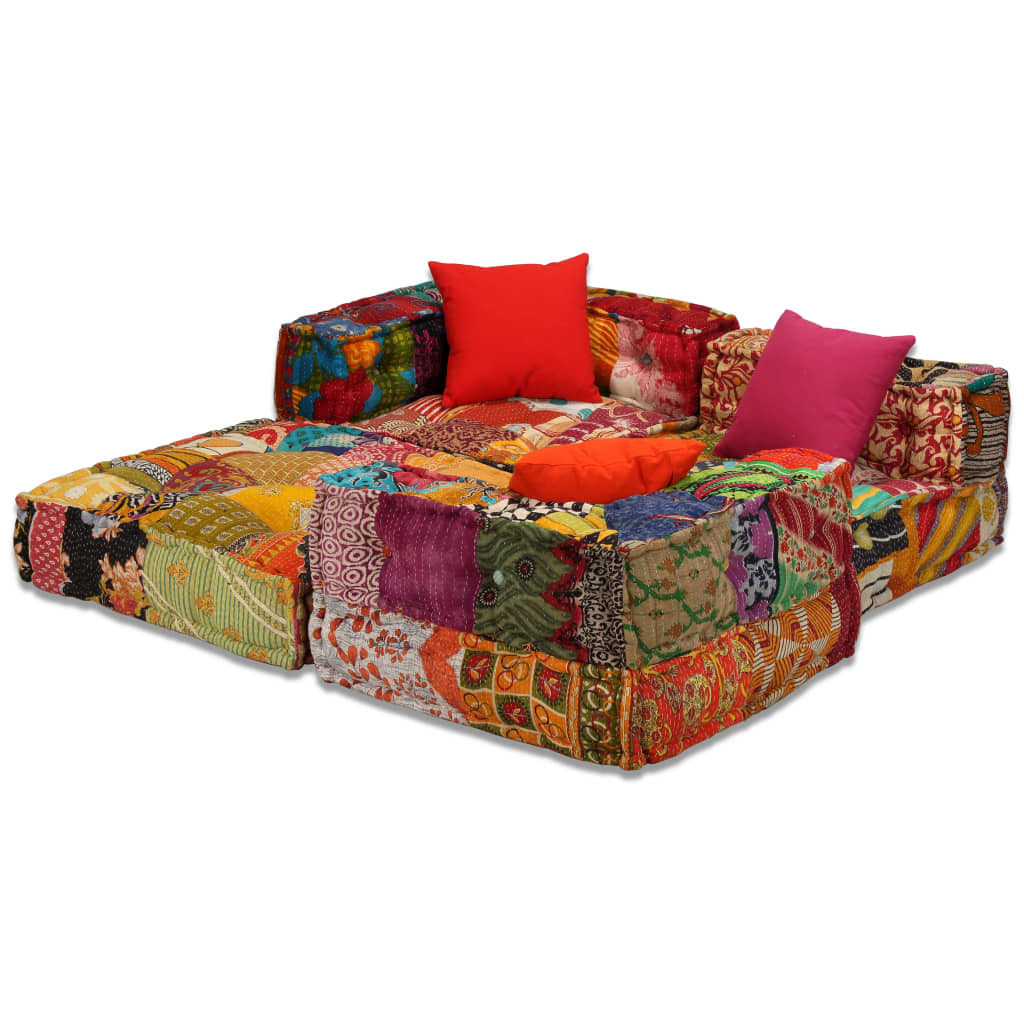 Canapea modulară cu 3 locuri Textil, Model Petice