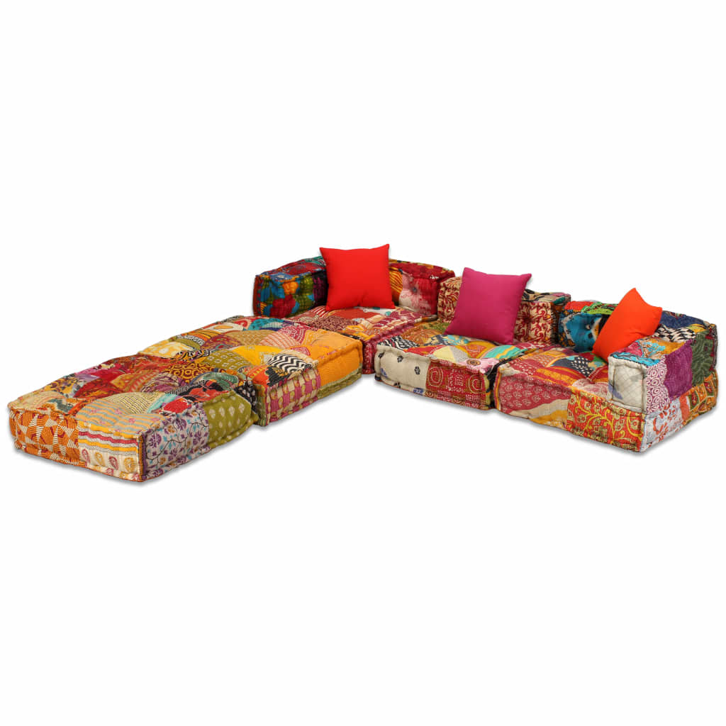 Canapea modulară cu 3 locuri Textil, Model Petice