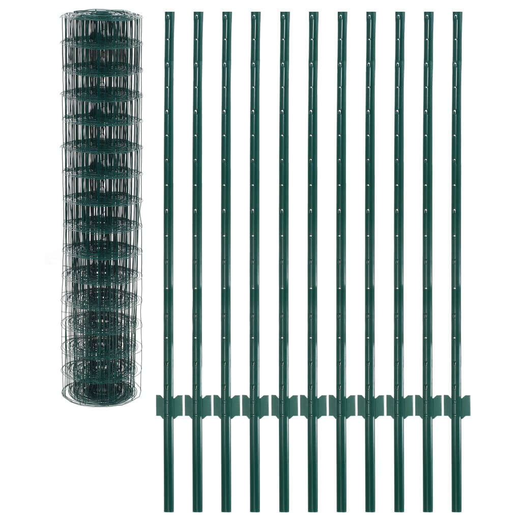 Gard Euro, verde, 20 x 1,2 m, oțel