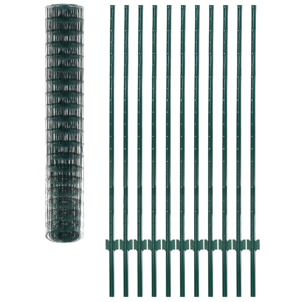Gard Euro, verde, 20 x 1,5 m, oțel
