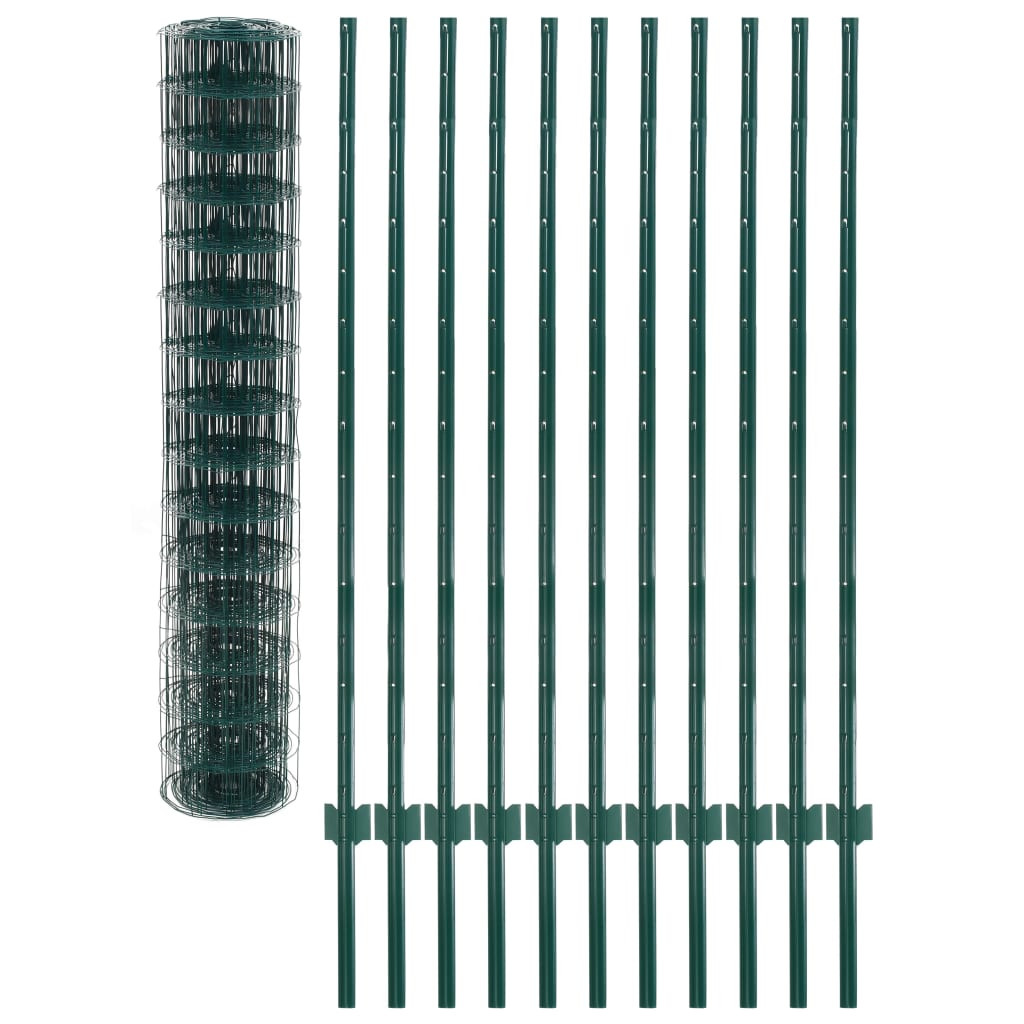 Gard Euro, verde, 20 x 1,5 m, oțel