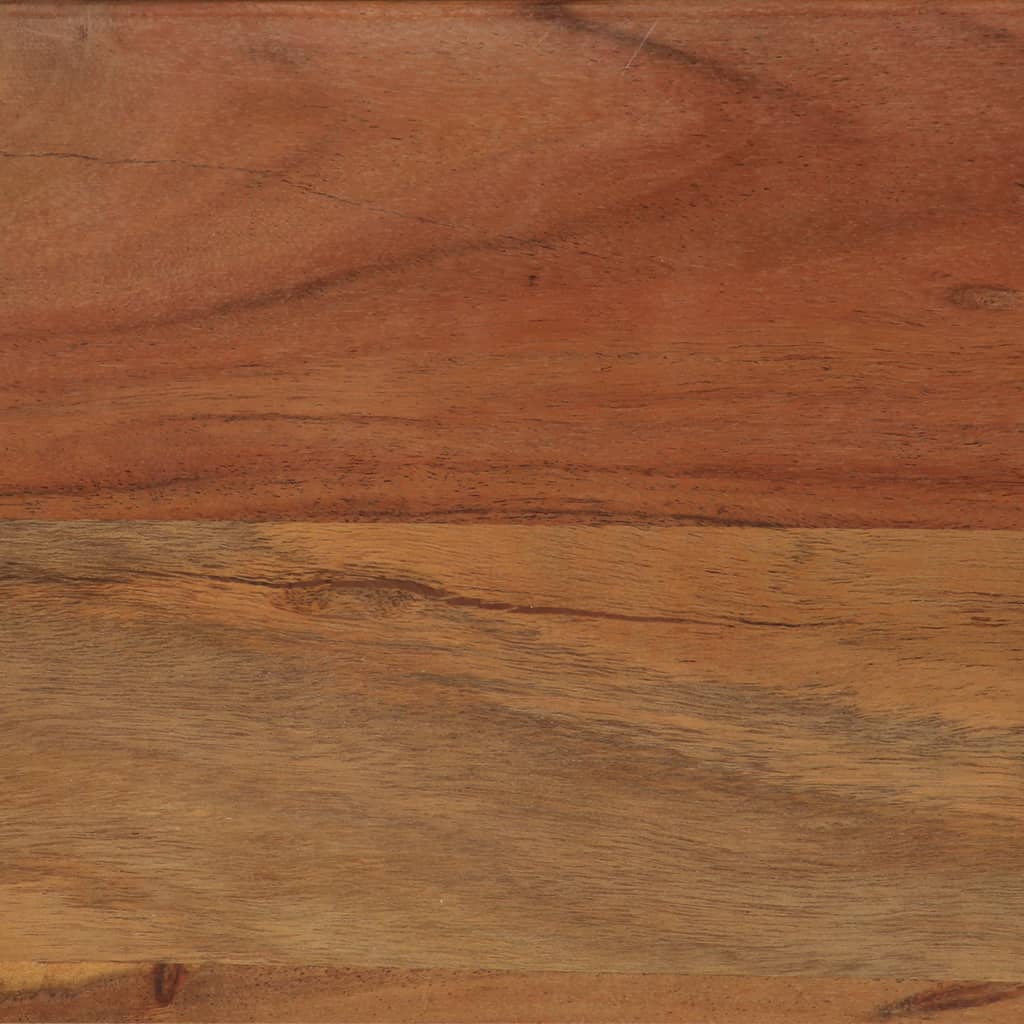 Masă de bucătărie, lemn masiv de salcâm și oțel, 120x60x76 cm