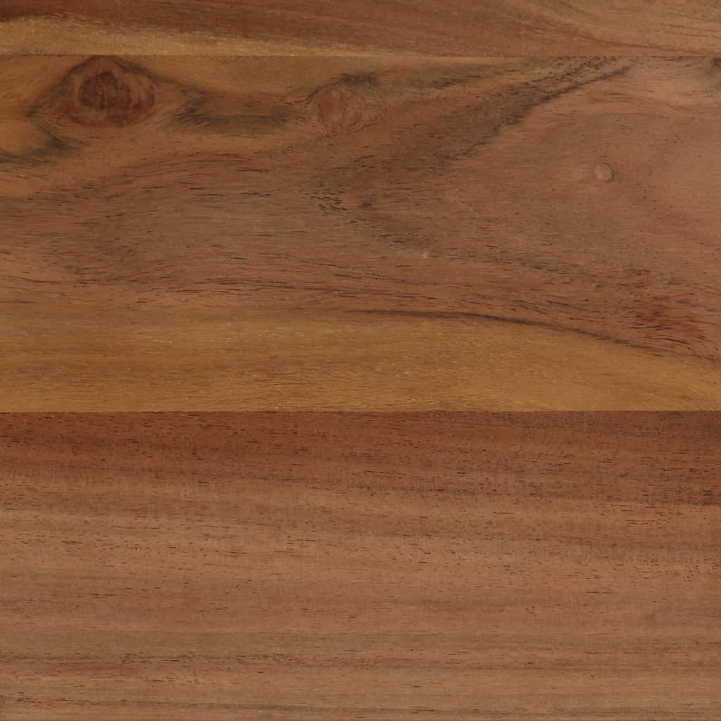 Masă de bucătărie, lemn masiv de salcâm și oțel, 120x60x76 cm