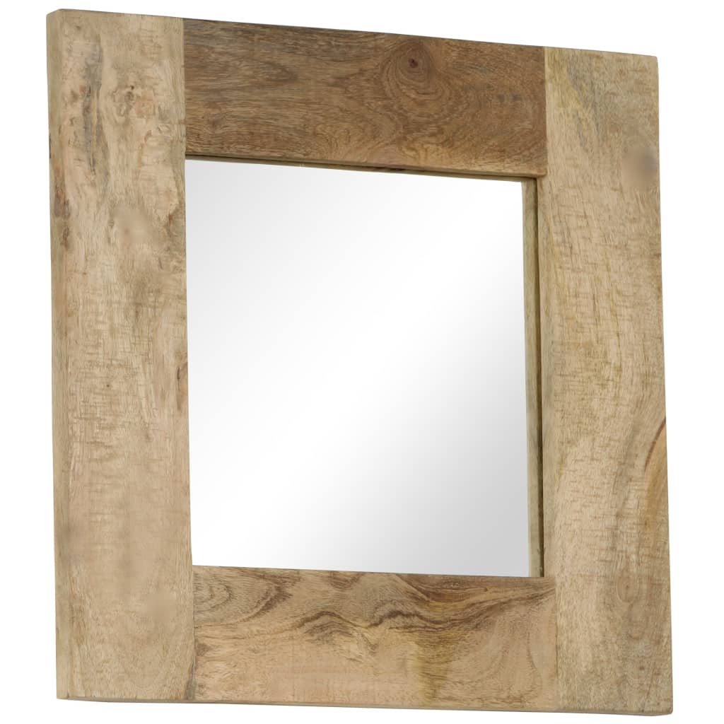 Oglindă, lemn masiv de mango, 50 x 50 cm