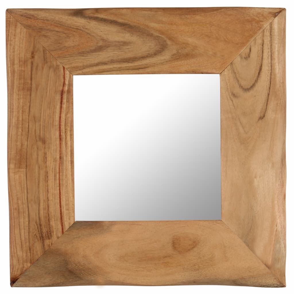 Oglindă cosmetică, 50 x 50 cm, lemn masiv de acacia