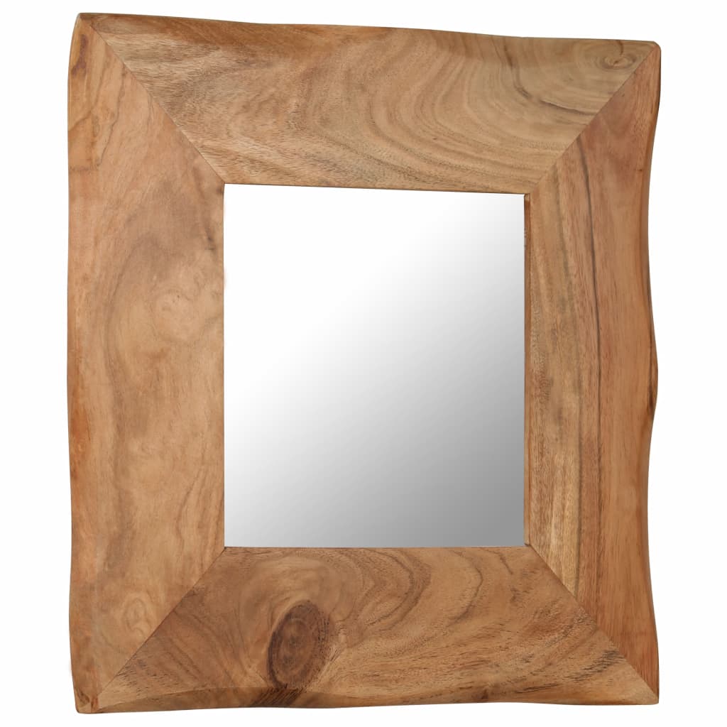 Oglindă cosmetică, 50 x 50 cm, lemn masiv de acacia