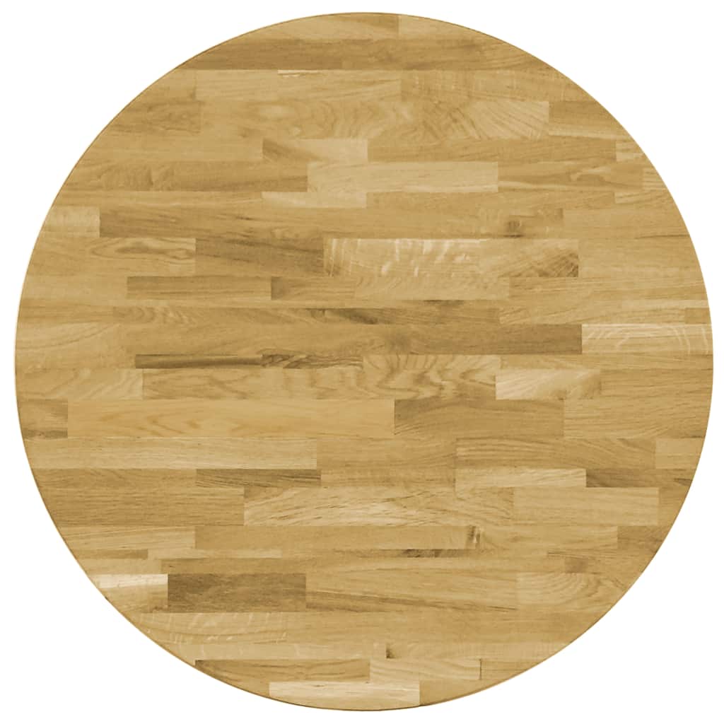 Blat de masă, lemn masiv de stejar, rotund, 23 mm, 500 mm