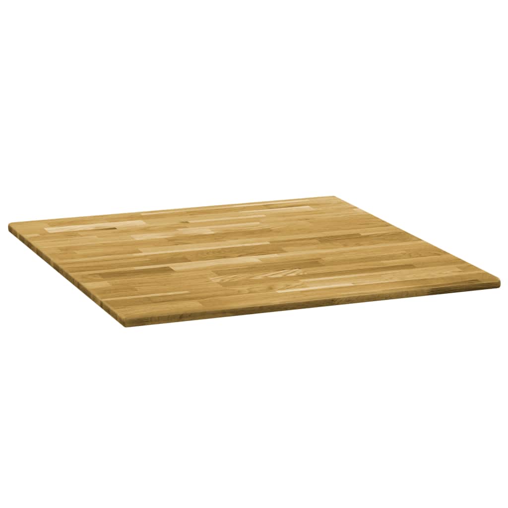 Blat de masă, lemn masiv de stejar, pătrat, 23 mm, 80x80 cm