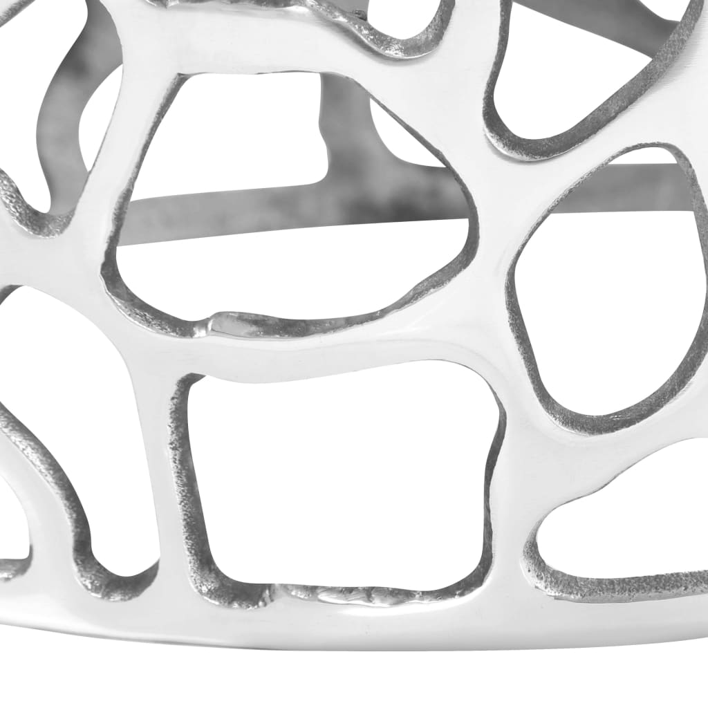 Măsuță de cafea, argintiu, 70 x 30 cm, aluminiu turnat