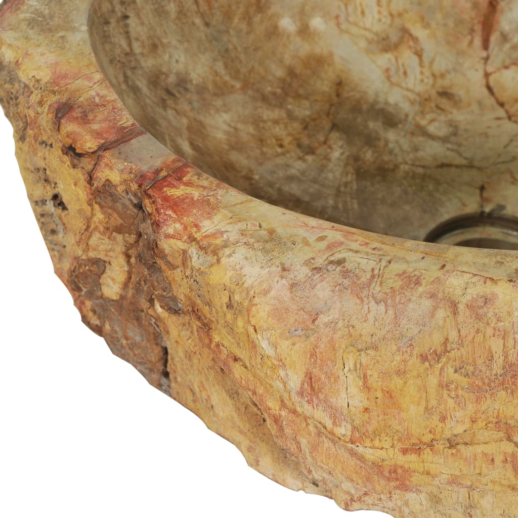 Chiuvetă, crem, 45 x 35 x 15 cm, piatră fosilă