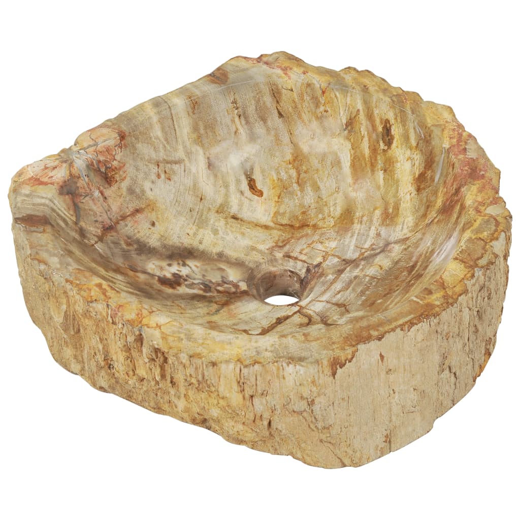 Chiuvetă, crem, 45 x 35 x 15 cm, piatră fosilă