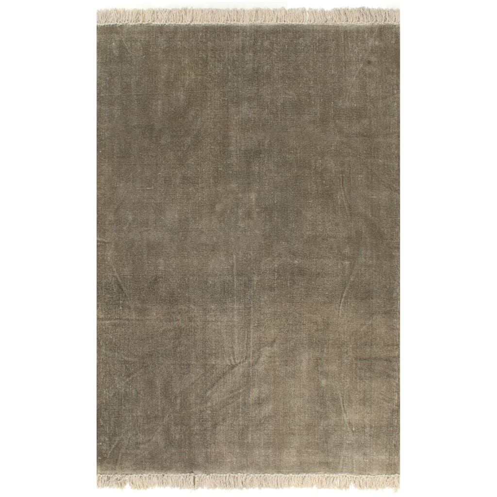 Covor Kilim, gri taupe, 160 x 230 cm, bumbac