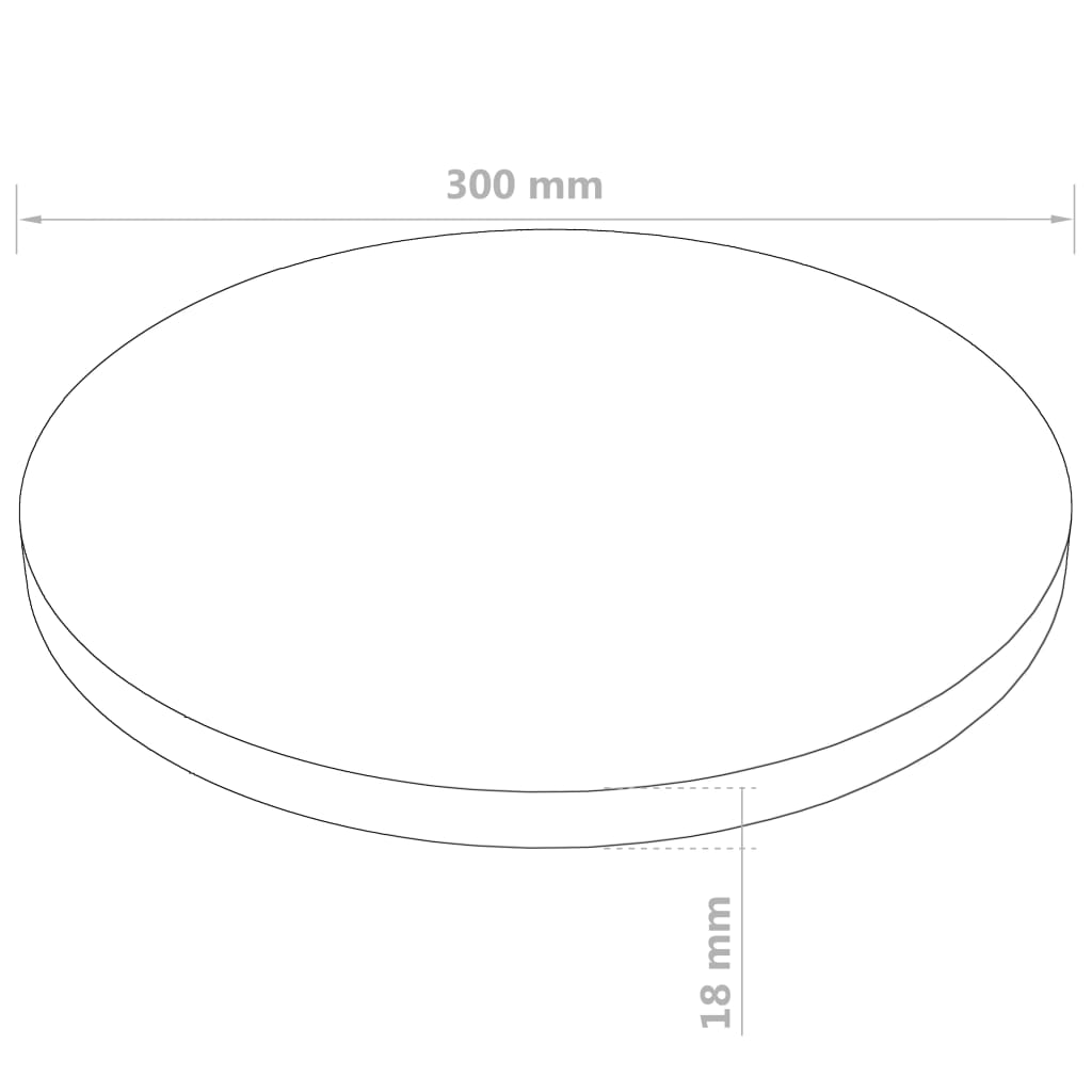 Blat de masă rotund, MDF, 300 x 18 mm
