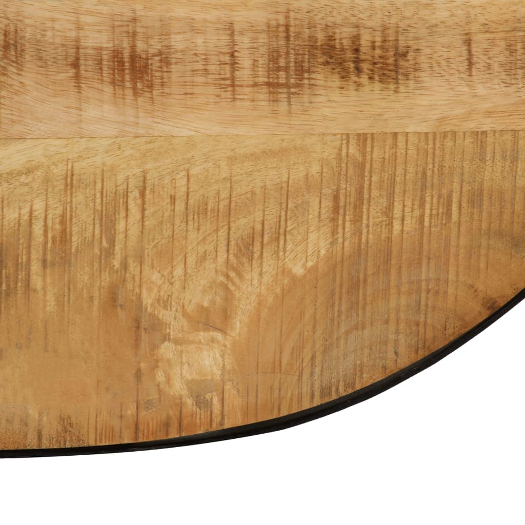 Măsuță de cafea ovală, 100 cm, lemn masiv de mango și oțel