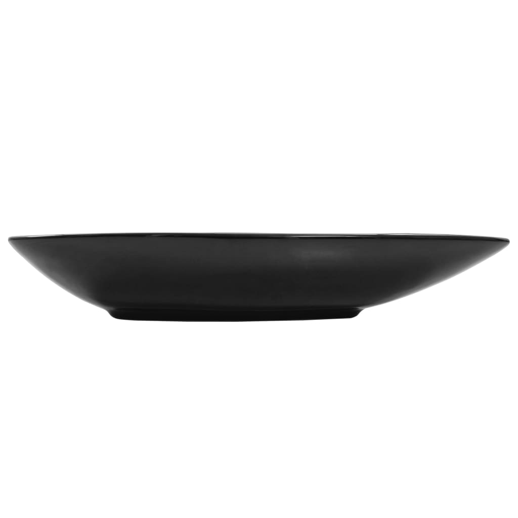Chiuvetă din ceramică, negru, 645 x 455 x 115 mm, triunghi
